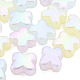 Rainbow Iridescent Plating Acrylic Beads(OACR-N010-055)-1