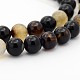 Agate noire teints chapelets de perles rondes(G-P070-22-6mm)-1