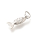 Rack Plating Brass Pave Natural Gemstone Fish Charms with Jump Rings(KK-L225-013P)-2