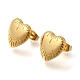 Ion Plating(IP) 304 Stainless Steel Heart Stud Earrings for Women(EJEW-S227-59G)-2