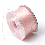 Special Coated Nylon Beading Threads for Seed Beads, Pink, 0.1mm, about 50yards/roll(OCOR-R038-14)