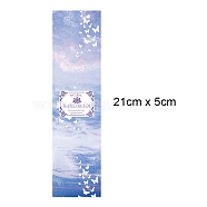 Starry Sky Theeme Handmade Soap Paper Tag, Both Sides Coated Art Paper Tape with Tectorial Membrane, for Soap Packaging, Rectangle with Word Natural HANDMADE May you come into a good fortune!, Lavender, 210x50mm(DIY-WH0243-385)