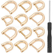 Gorgecraft Alloy D-Ring Shackles Clasps, with Iron Screwdriver, with Plastic Handles, Golden, Clasps: 19~26x21~27mm, Inner Diameter: 13~19mm(FIND-GF0002-48G)