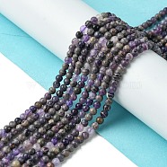 Natural Charoite Beads Strands, Round, 3mm, Hole: 0.5mm, about 136pcs/strand, 15.87''(40.3cm)(G-M438-A03-01)