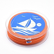 Nylon Threads, Milan Cords/Twisted Cords, Coral, 1mm, about 16.4 yards(15m)/roll(NWIR-F006-35-1mm)