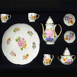 Dollhouse Accessories, Mini Ceramic Tea Set Tea Cup Model, Colorful, 48x40mm(PW-WG80947-01)