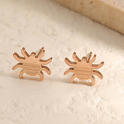 Halloween Fashion Stud Earrings for Women, Rose Gold, Crab, 7.6x9.5mm(XB1875-4)