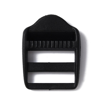 Plastic Buckle Clasps, For Webbing, Strapping Bags, Garment Accessories, Rectangle, Black, 4x3.1x0.7cm, Inner Diameter: 2.5x0.65~0.7cm