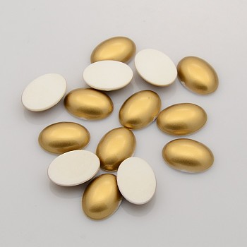 Oval Acrylic Cabochons, Goldenrod, 18x13x4.9~5mm