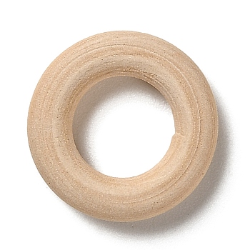 Unfinished Wood Linking Rings, Macrame Wooden Rings, Round, BurlyWood, 20x5mm, Inner Diameter: 10.5mm