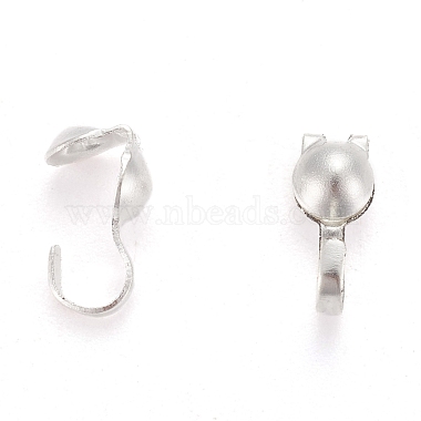 Silver Color Plated Iron Bead Tips(X-E038-S)-3