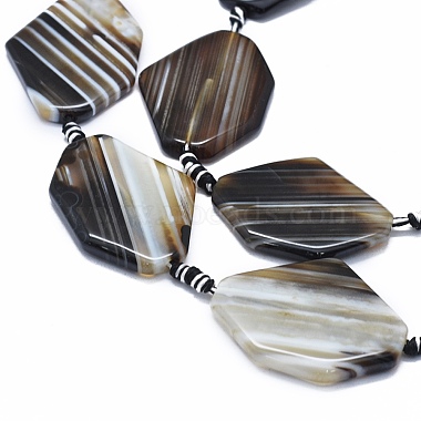 Natural Banded Agate/Striped Agate Beads Strands(G-I245-59B)-3