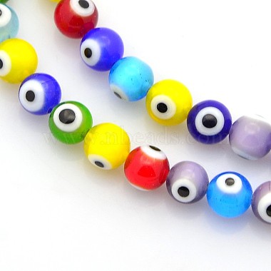 6mm Mixed Color Round Lampwork Beads