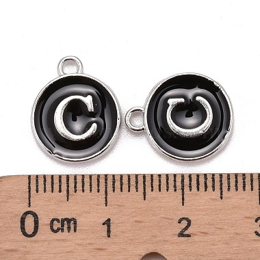 Charms aus platinierter Legierung(X-ENAM-S118-02C-P)-3