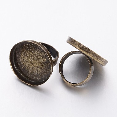 Antique Bronze Tone Adjustable Brass Ring Shanks(X-KK-J057-AB)-2