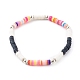 Handmade Polymer Clay Heishi Beaded Stretch Bracelets(BJEW-JB06146-05)-1