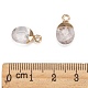 Electroplate Natural Quartz Crystal Charms(G-S344-09H)-4