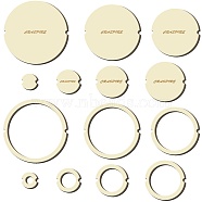 14Pcs 14 Style Wood Hoop Rings Macrame for DIY Craft Making, Home Wall Hanging Wreath Decoration, Round, 40~160x38.7~159.6x3mm, 1pc/style(DIY-WH0545-006)