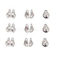 316 Surgical Stainless Steel Bead Tips, Calotte Ends, Clamshell Knot Cover, 6x4mm, Hole: 0.5mm(STAS-I015-05)