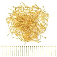 Brass Ball Head pins, Cadmium Free & Lead Free, Golden, 20x0.5mm, 24 Gauge, Head: 2mm(KK-YW0001-97C-G)