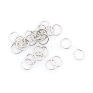 304 Stainless Steel Open Jump Rings, Stainless Steel Color, 6x0.9mm, Inner Diameter: 4.2mm, about 5000pcs/bag(STAS-J013-6x0.9mm-01)