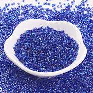 TOHO Japanese Seed Beads, Two Cut Hexagon, (28) Silver Lined Cobalt, 11/0, 2x2mm, Hole: 0.6mm, about 44000pcs/pound(SEED-K007-2mm-28)