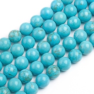 Natural Magnesite Beads Strands, Dyed & Heated, Round, 8.3~8.4mm, Hole: 1mm, about 48pcs/strand, 15.55 inch(39.5cm)(G-E559-01B)
