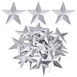 Iron Cabochons, Star, Platinum, 88x92x0.4mm(IFIN-WH20009-01D-P)