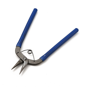 65# Carbon Steel Jewelry Pliers, Round Nose Pliers, Dark Blue, 15.7x10.6x0.9cm