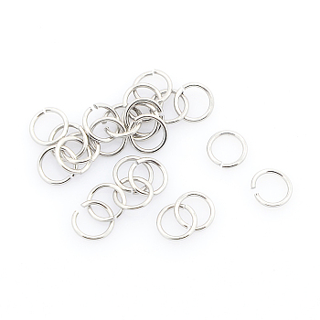 304 Stainless Steel Open Jump Rings, Stainless Steel Color, 6x0.9mm, Inner Diameter: 4.2mm, about 5000pcs/bag