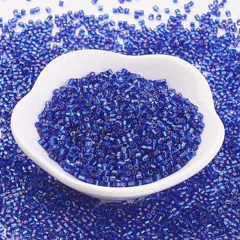 TOHO Japanese Seed Beads, Two Cut Hexagon, (28) Silver Lined Cobalt, 11/0, 2x2mm, Hole: 0.6mm, about 44000pcs/pound