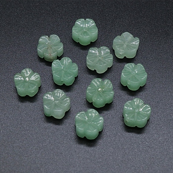 Natural Green Aventurine Beads, Flower, 12x12mm