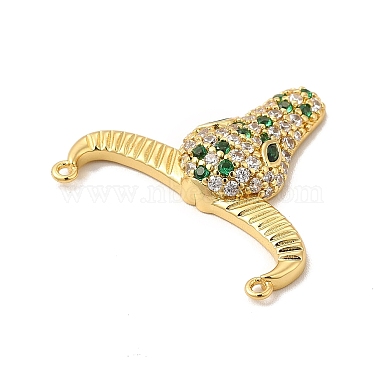 Rack Plating Brass Micro Pave Cubic Zirconia Connector Charms(KK-P230-04G-02)-3