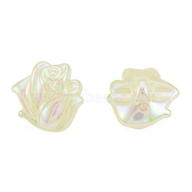 Rainbow Iridescent Plating Acrylic Beads(OACR-N010-063)-3