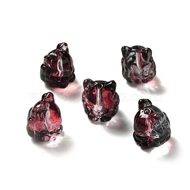 Dark Red Fox Glass Beads