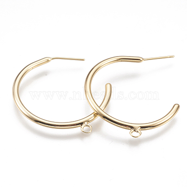 Brass Stud Earring Findings(X-KK-S345-031)-2