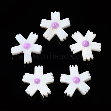 Orchid Flower Freshwater Shell Beads