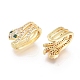 Brass Micro Pave Cubic Zirconia Cuff Earrings(EJEW-G279-08G)-2