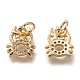 Brass Micro Pave Clear Cubic Zirconia Charms(ZIRC-B002-48G)-1