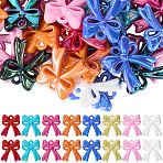 40Pcs Opaque Acrylic Pendants, Bowknot, AB Color, Mixed Color, 29.5x26x8mm, Hole: 2.8mm(SACR-SP0001-26)
