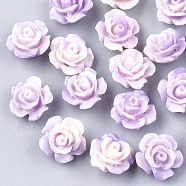 Synthetic Coral Beads, Dyed, Flower, Medium Purple, 10x10x6mm, Hole: 1mm(CORA-S026-21A-04)
