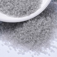 MIYUKI Delica Beads, Cylinder, Japanese Seed Beads, 11/0, (DB1271) Matte Transparent Gray Mist, 1.3x1.6mm, Hole: 0.8mm, about 2000pcs/10g(X-SEED-J020-DB1271)