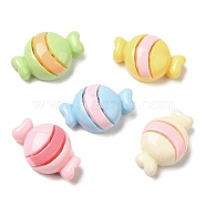 Cartoon Opaque Reisn Cabochons, for Jewelry Making, Mixed Color, Candy, 10x16x6mm(RESI-C039-01J)