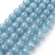 Natural Quartz Beads Strands, Dyed, Round, 8mm, Hole: 1mm, about 46~50pcs/strand, 15 inch(X-G-O047-07-8mm)