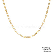 Gold Plated Stainless Steel  Paperclip Chain Necklaces(BK0244-4)