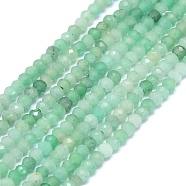 Natural Emerald Quartz Beads Strands, Faceted, Rondelle, 2~2.5x2mm, Hole: 0.5mm, about 223~226pcs/strand, 14.96~15.16 inch(38~38.5cm)(G-G106-A03-01)