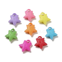 Opaque Acrylic Pendants, Craft Style, Flower, Mixed Color, 17x14.5x4.5mm, Hole: 2.7mm, 1470pcs/500g(OACR-E039-21)