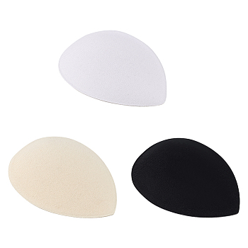 6Pcs 3 Colors EVA Cloth Teardrop Fascinator Hat Base for Millinery, Mixed Color, 127x100x5mm, 2pcs/color