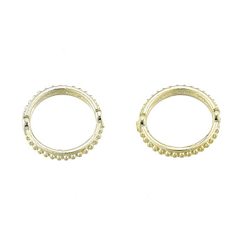 Brass Bead Frames, Circle Frames, Ring, Nickel Free, Real 14K Gold Plated, 10.5x10.5x2.5mm, Hole: 0.7~0.9mm