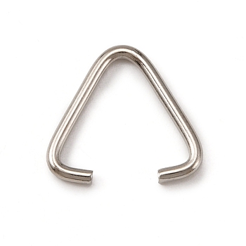 Triangle Linking Ring, Buckle Clasps, Quick Link Connector, Fit for Top Drilled Beads, Webbing, Strapping Bags, Platinum, 15x16x1.5mm